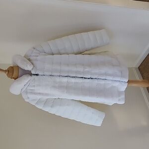 Laurier & Co size 2X Ivory faux fur hooded jacket